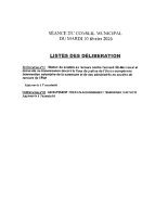 Liste des délibérations 10-02-2026